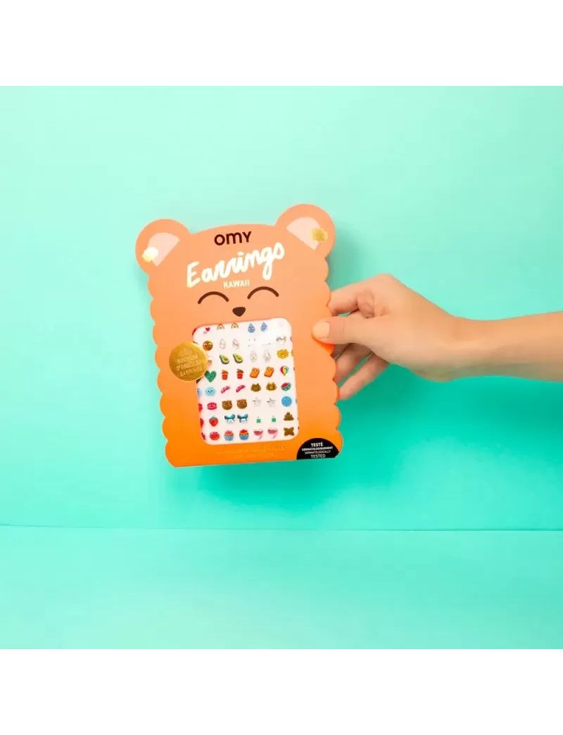 OMY Brincos Autocolantes Kawii