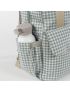 MOCHILA DE MATERNIDADE I LOVE VICHY GREEN