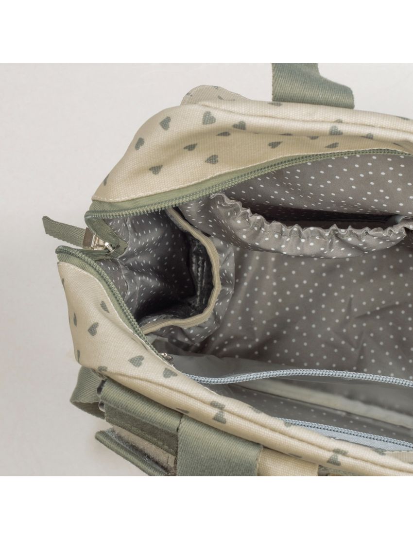 WALKING MUM MOCHILA POPPY HEARTS MOSS