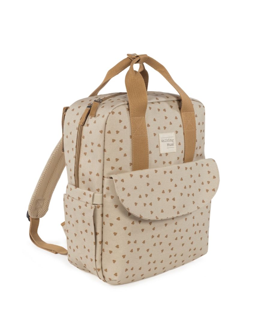 WALKING MUM MOCHILA POPPY HEARTS CINNAMON