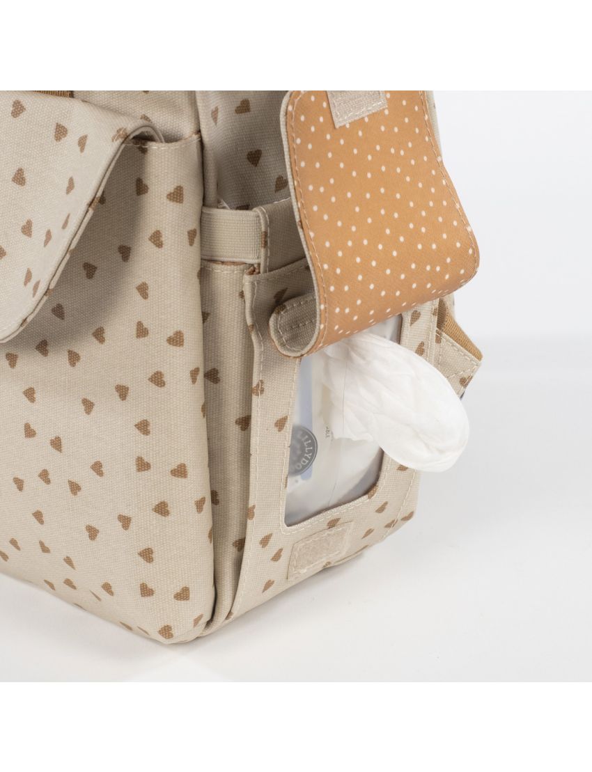 WALKING MUM MOCHILA POPPY HEARTS CINNAMON