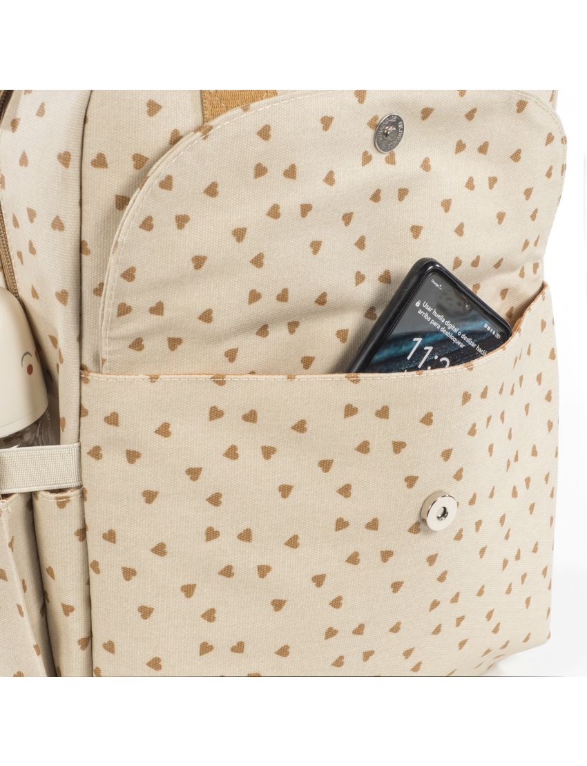 WALKING MUM MOCHILA POPPY HEARTS CINNAMON