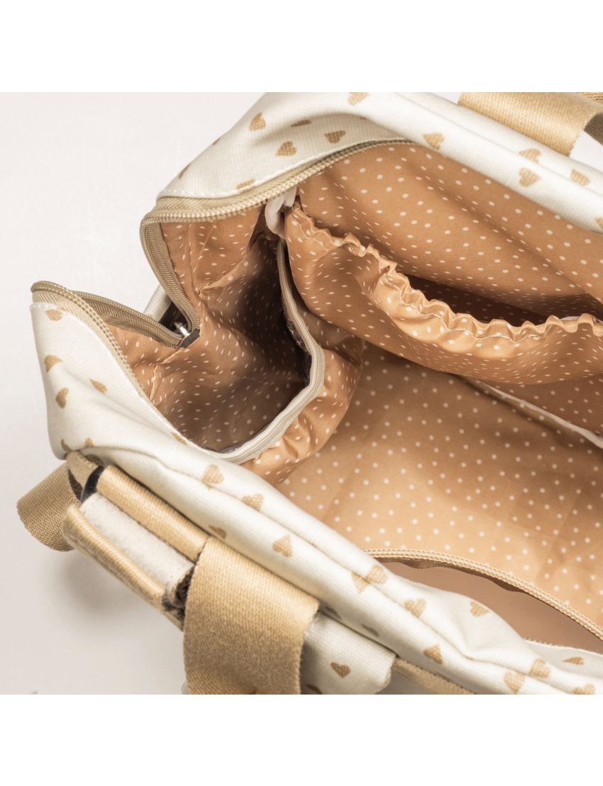 WALKING MUM MOCHILA POPPY HEARTS CINNAMON