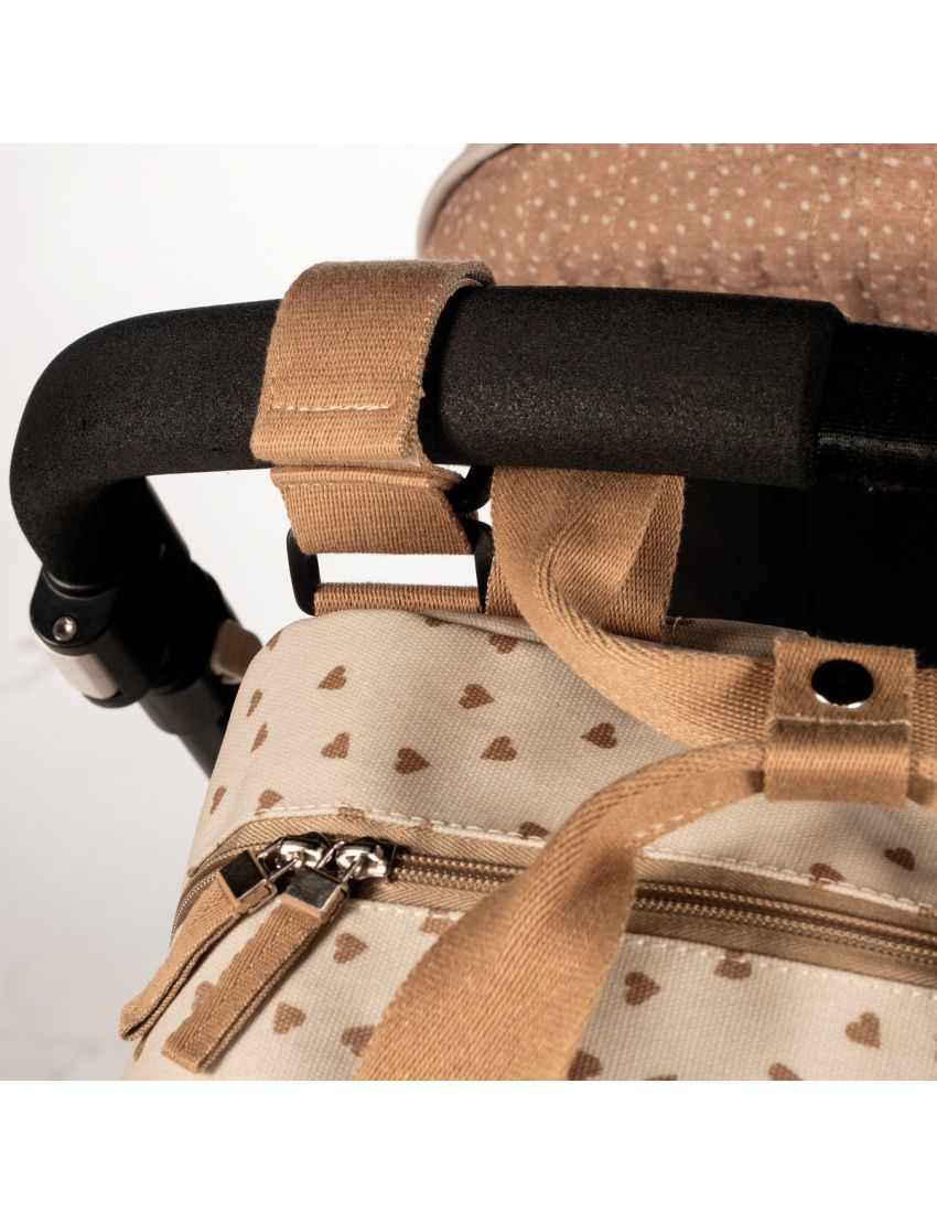 WALKING MUM MOCHILA POPPY HEARTS CINNAMON