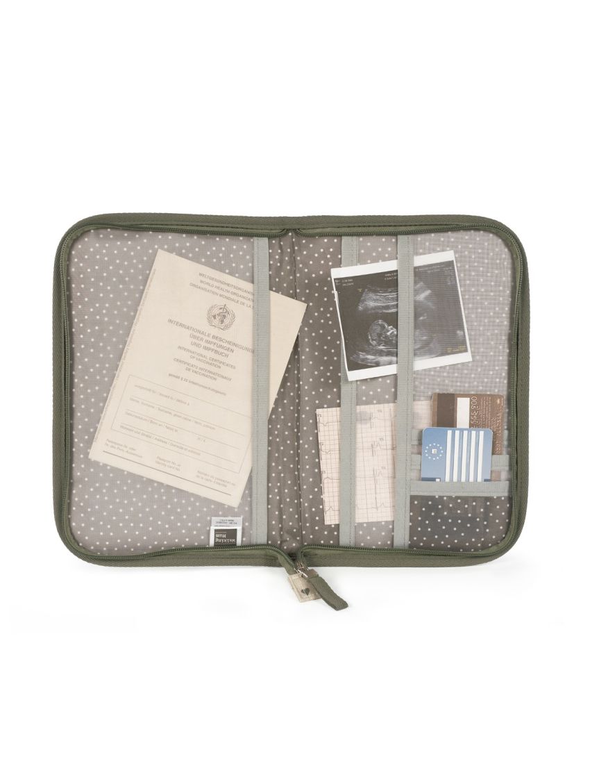 WALKING MUM PORTA-DOCUMENTOS POPPY HEARTS MOSS