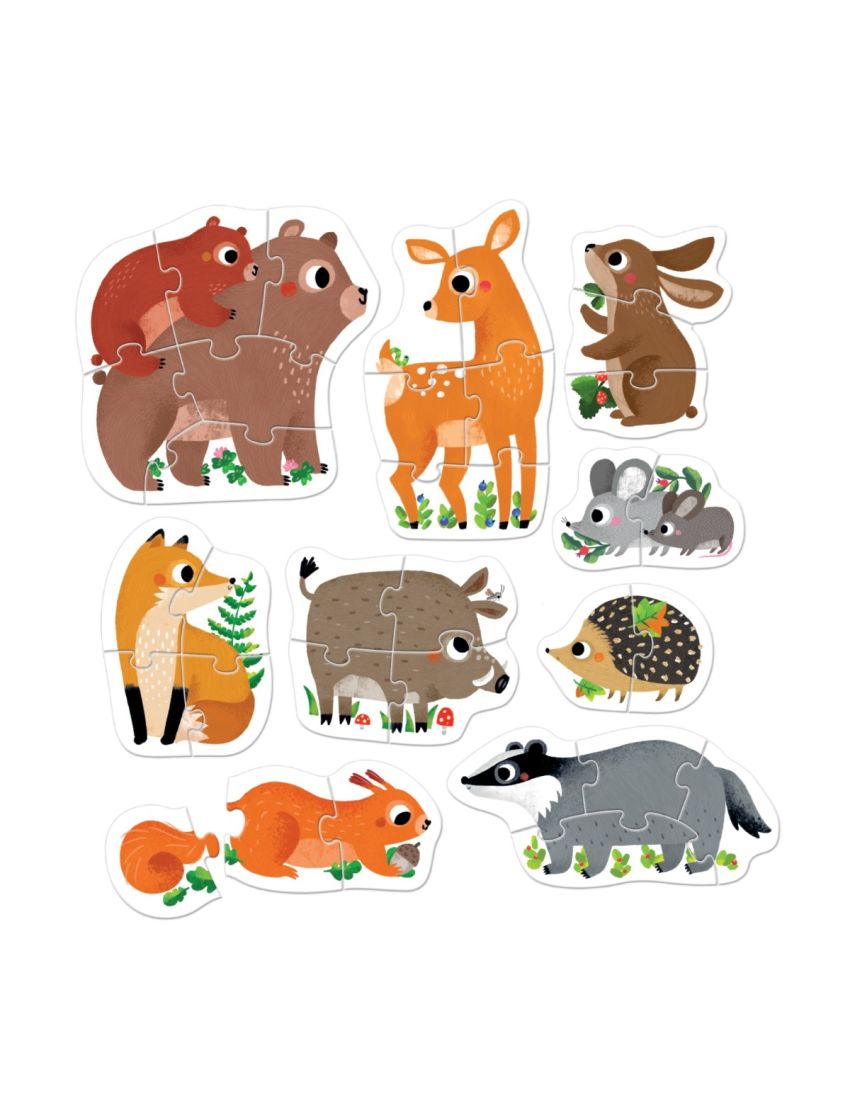 Banana Panda 2x Puzzle Animais da Floresta + 2 Anos