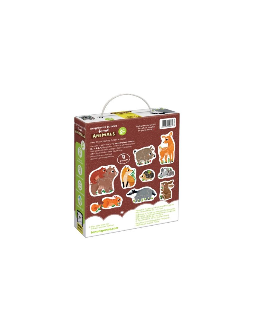 Banana Panda 2x Puzzle Animais da Floresta + 2 Anos