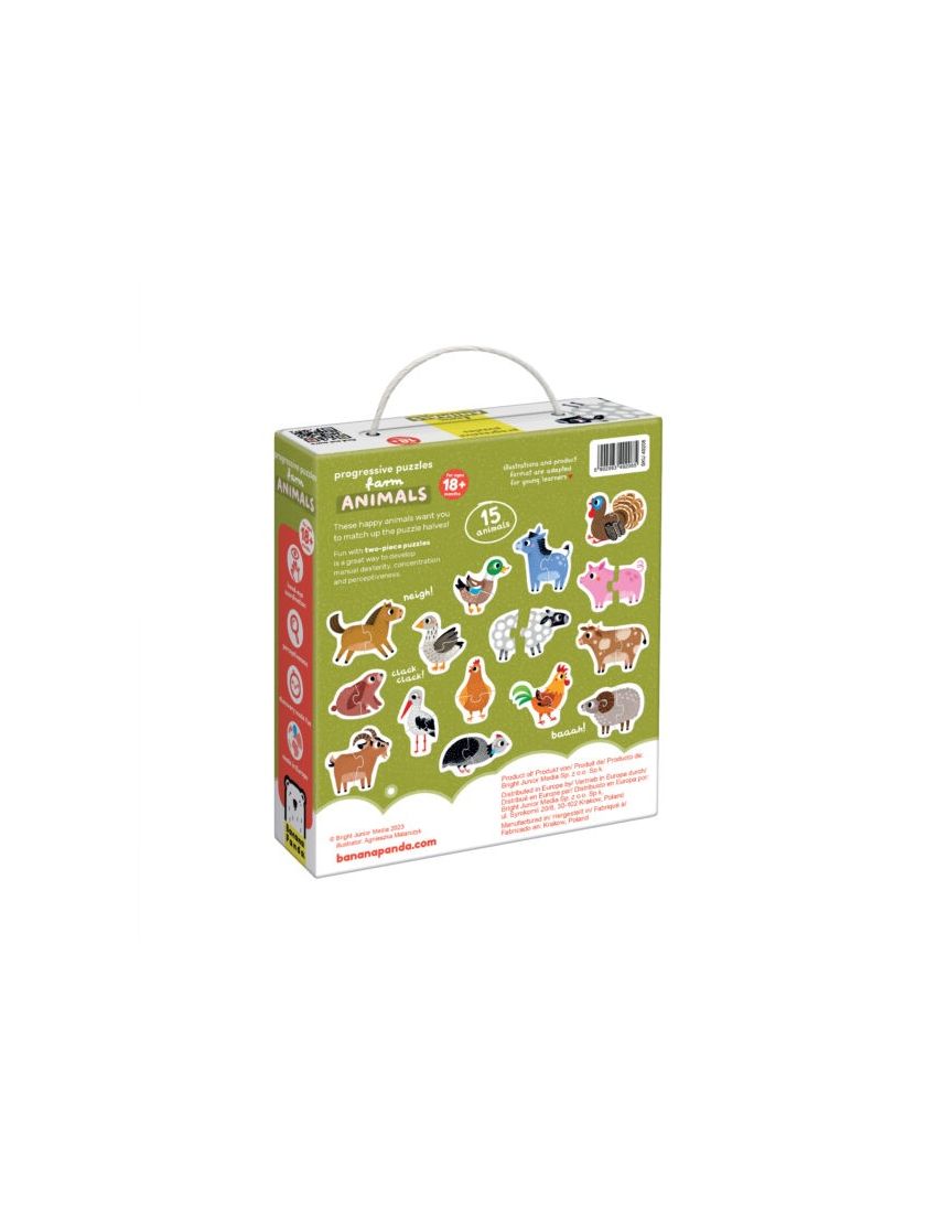 Banana Panda Puzzle Progressivo Animais da Quinta + 18 Meses