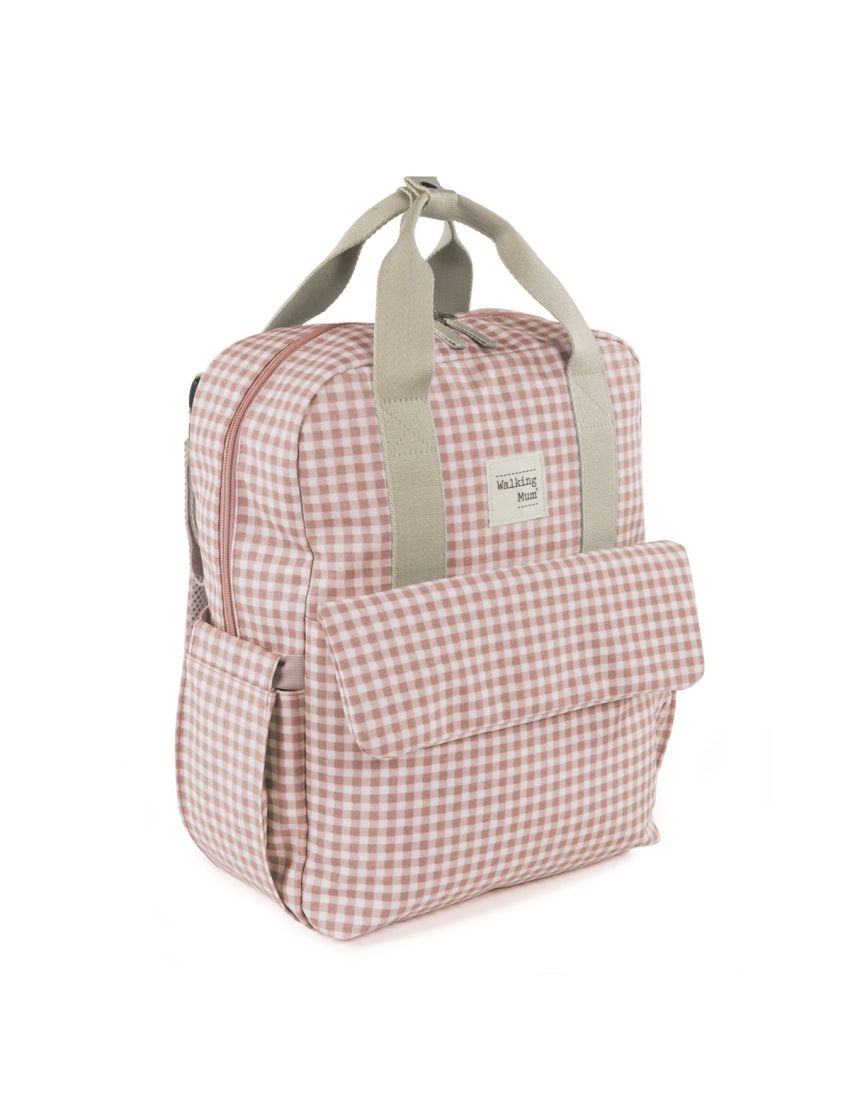 MOCHILA DE MATERNIDADE I LOVE VICHY PINK