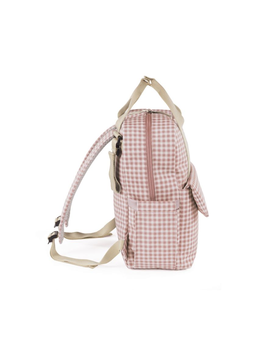 MOCHILA DE MATERNIDADE I LOVE VICHY PINK