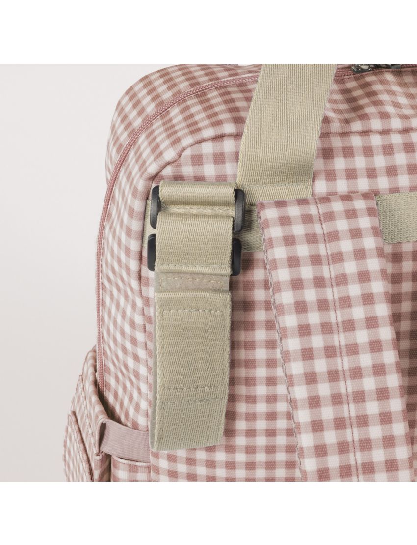 MOCHILA DE MATERNIDADE I LOVE VICHY PINK