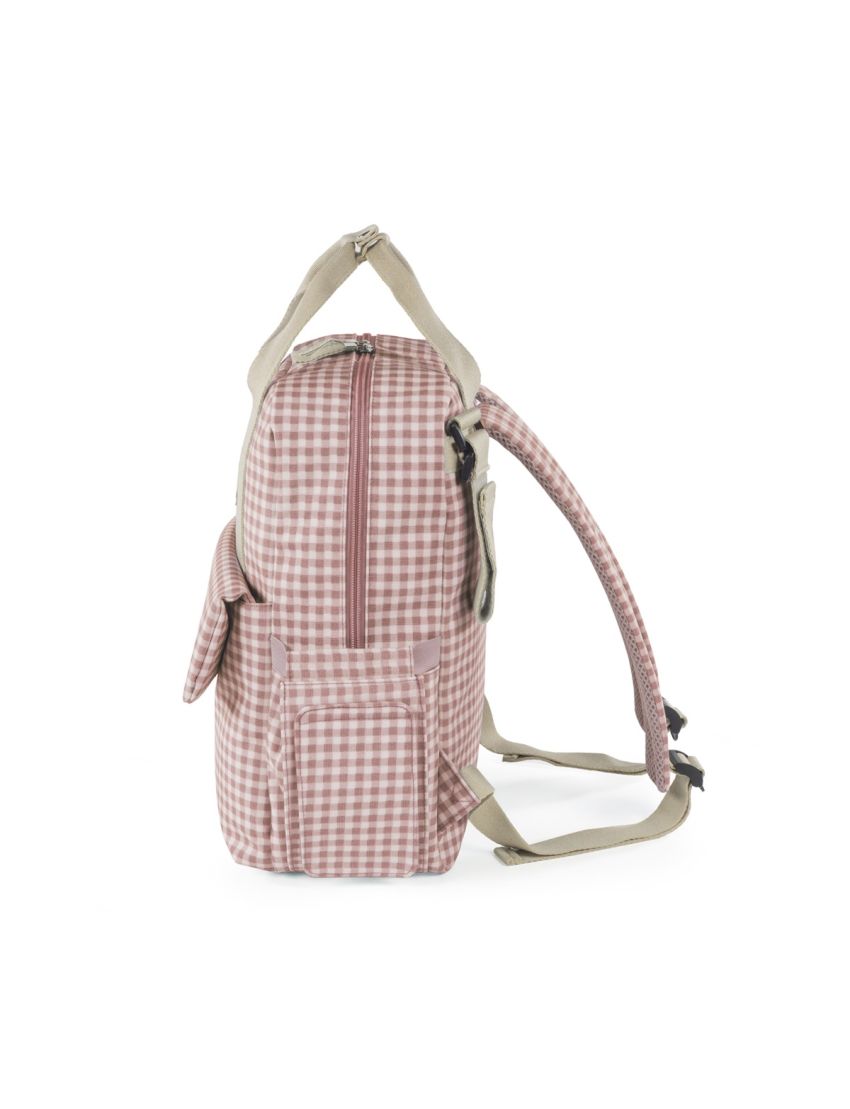 MOCHILA DE MATERNIDADE I LOVE VICHY PINK