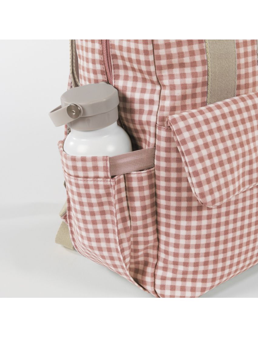 MOCHILA DE MATERNIDADE I LOVE VICHY PINK