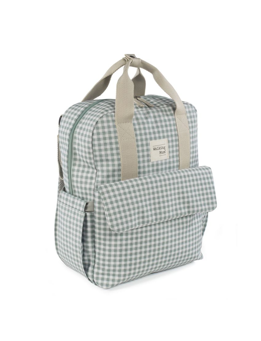 MOCHILA DE MATERNIDADE I LOVE VICHY GREEN