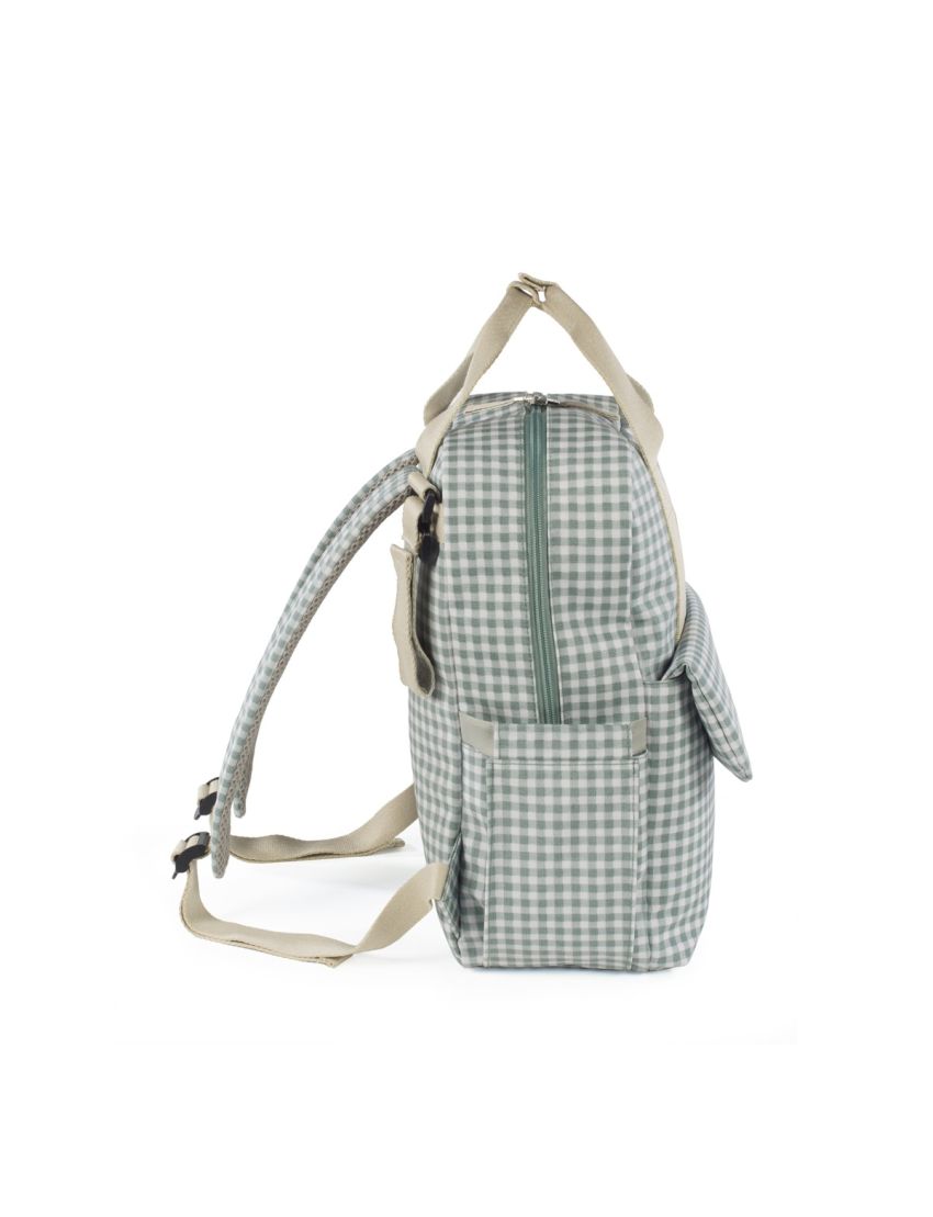 MOCHILA DE MATERNIDADE I LOVE VICHY GREEN