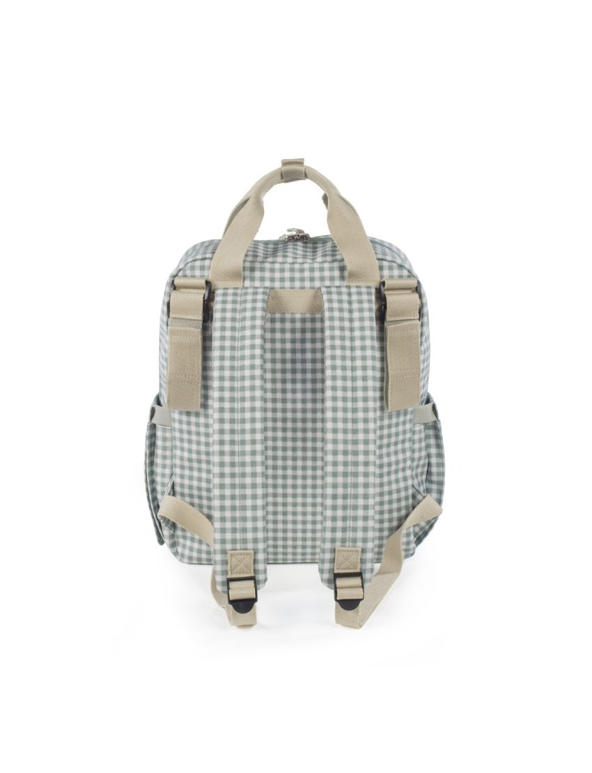 MOCHILA DE MATERNIDADE I LOVE VICHY GREEN