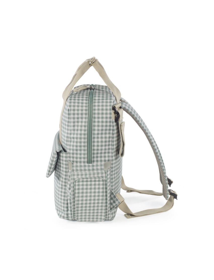 MOCHILA DE MATERNIDADE I LOVE VICHY GREEN