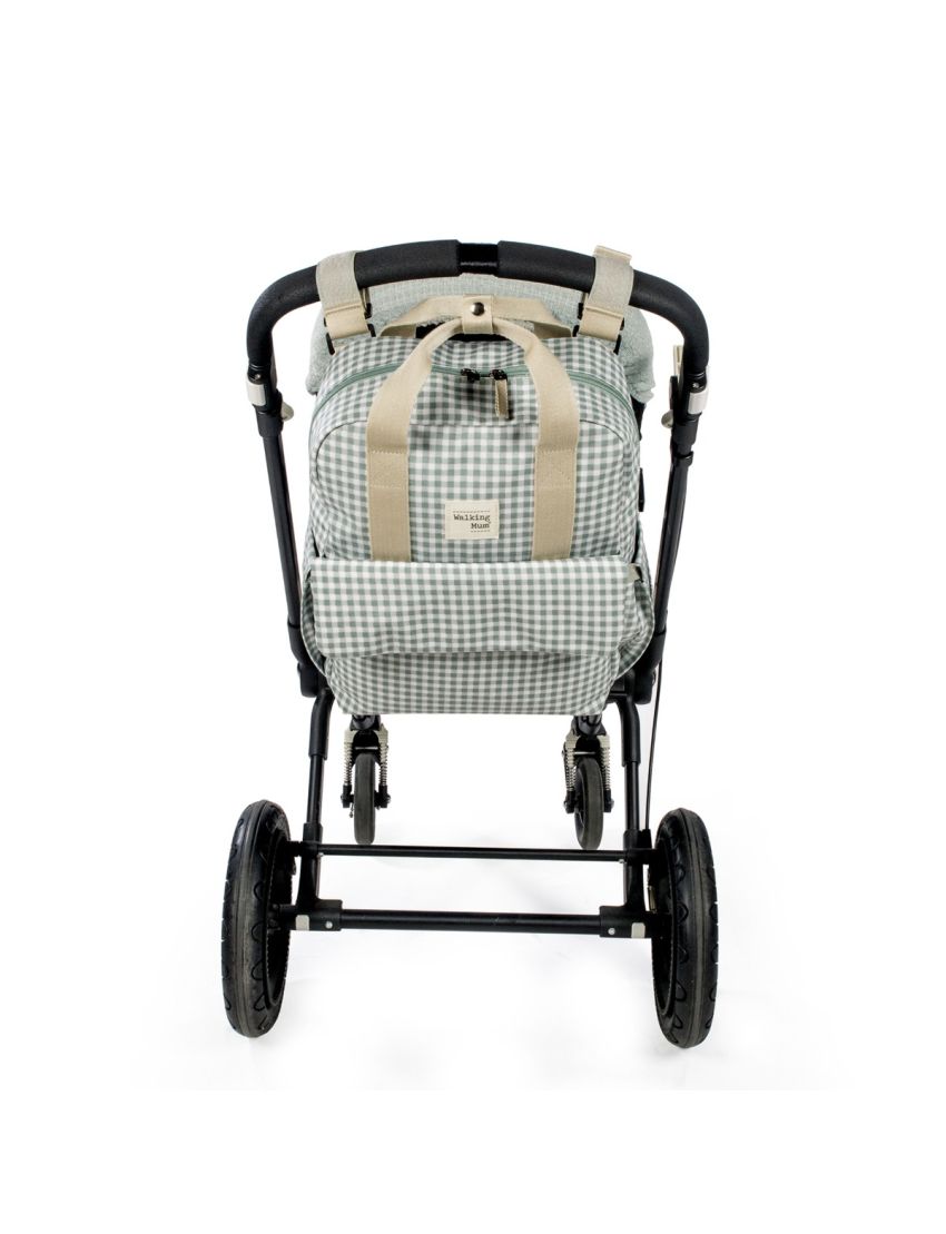 MOCHILA DE MATERNIDADE I LOVE VICHY GREEN