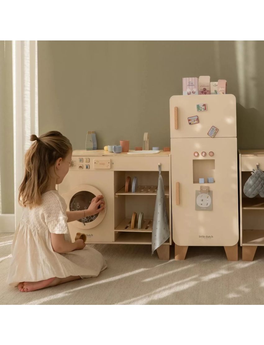 Little Dutch Máquina de Lavar Roupa de Madeira Essentials