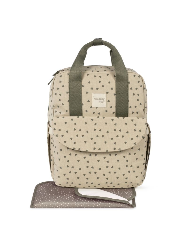 WALKING MUM MOCHILA POPPY HEARTS MOSS