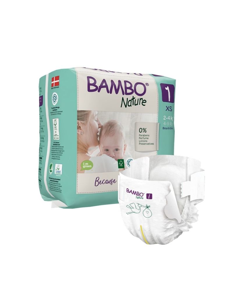 Fraldas Bambo Nature Recém Nascido 1 XS